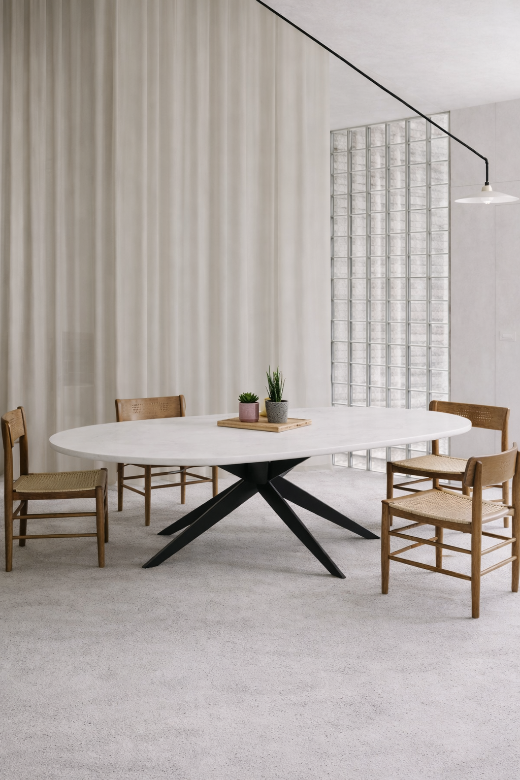 Ovale eettafel (mortex)